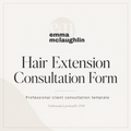 Professional Hair Extension Consultation Form | Printable PDF